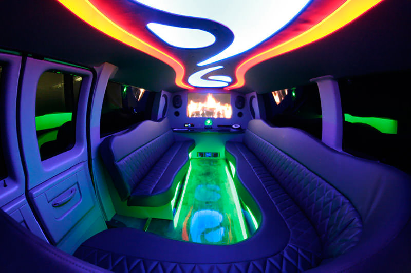 10-passenger limo van