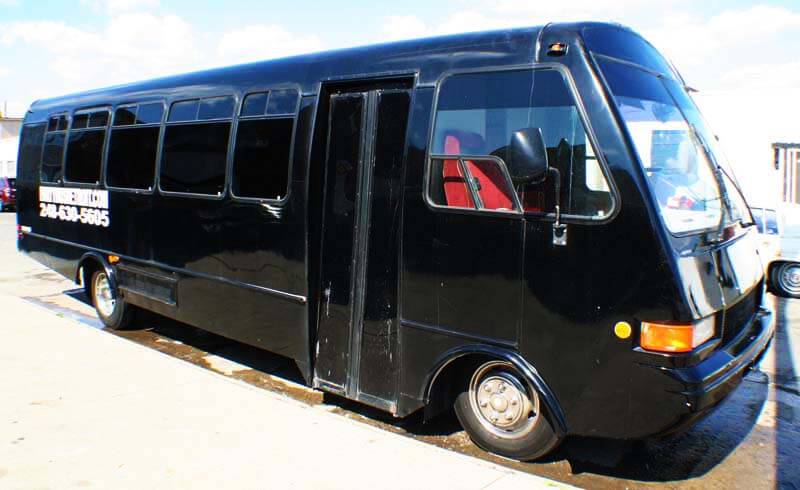 30 Passenger Black Limousine Bus